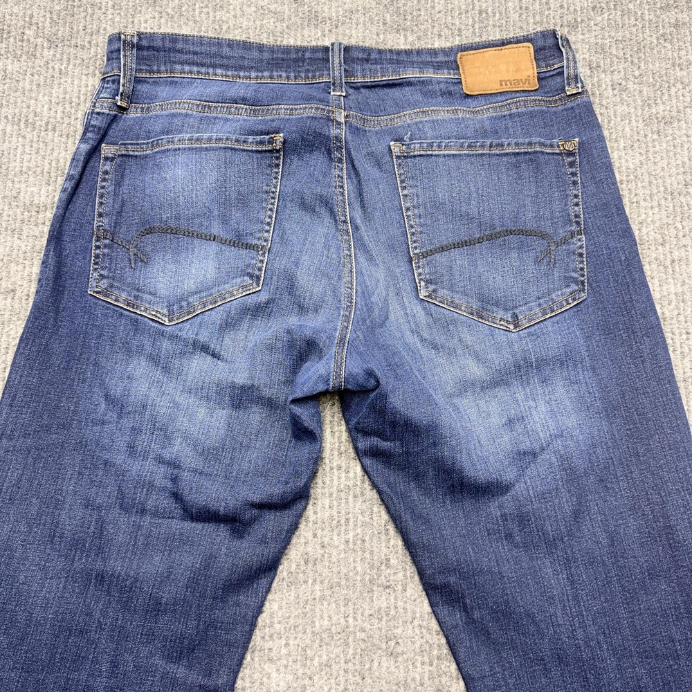Mavi Zach Jeans Mens 34x32 Blue Medium Wash Straight Leg Stretch Denim Casual - Picture 6 of 13